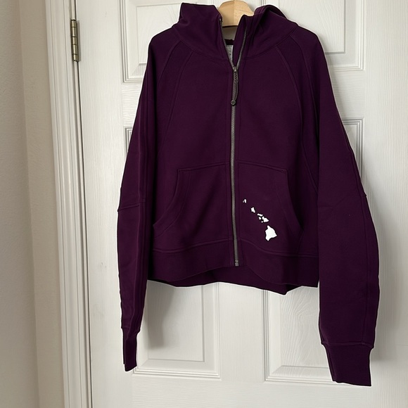 LULULEMON Hawaii SCUBA Oversized Full Zip HOODIE Dramatic Magenta Purple M/L ๐ - Picture 11 of 13
